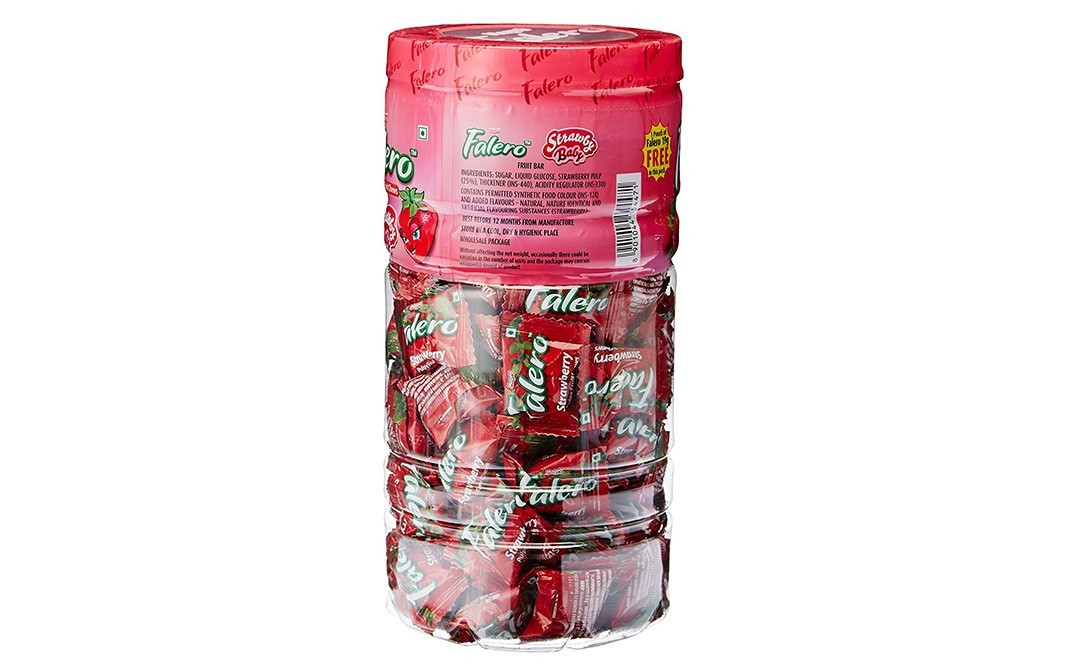 Falero Strawberry Baby Pulpy Fruit Chews   Jar  60.4 grams